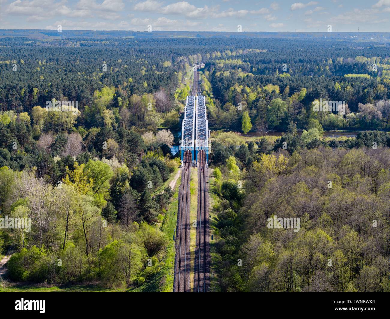 Aerial view railway tracks crossing hi-res stock photography and images ...