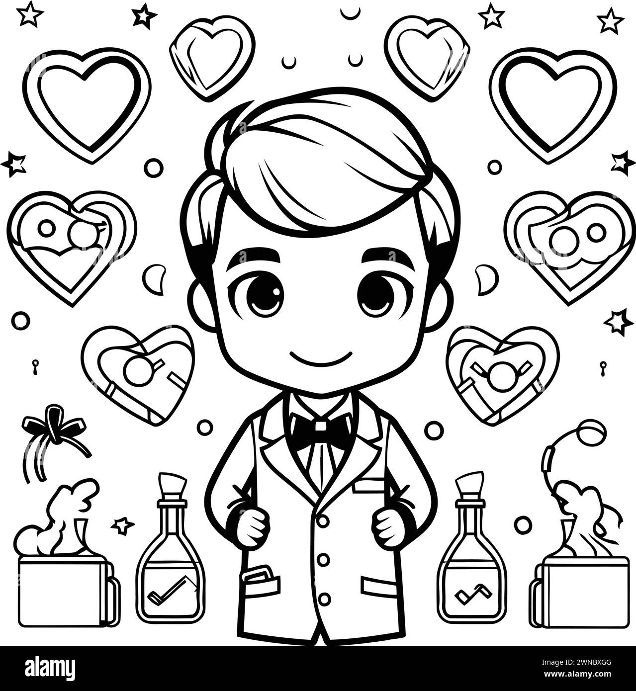 Happy valentines day clipart Black and White Stock Photos & Images - Alamy