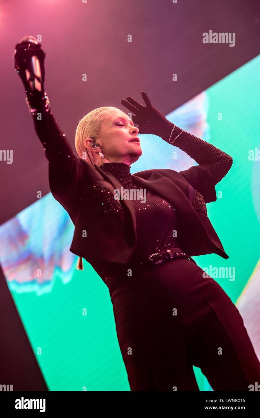 London, United Kingdom. 1st March 2024. Alison Goldfrapp sings to a sold out crowd at the Roundhouse in Camden. Cristina Massei/Alamy Live News Stock Photo