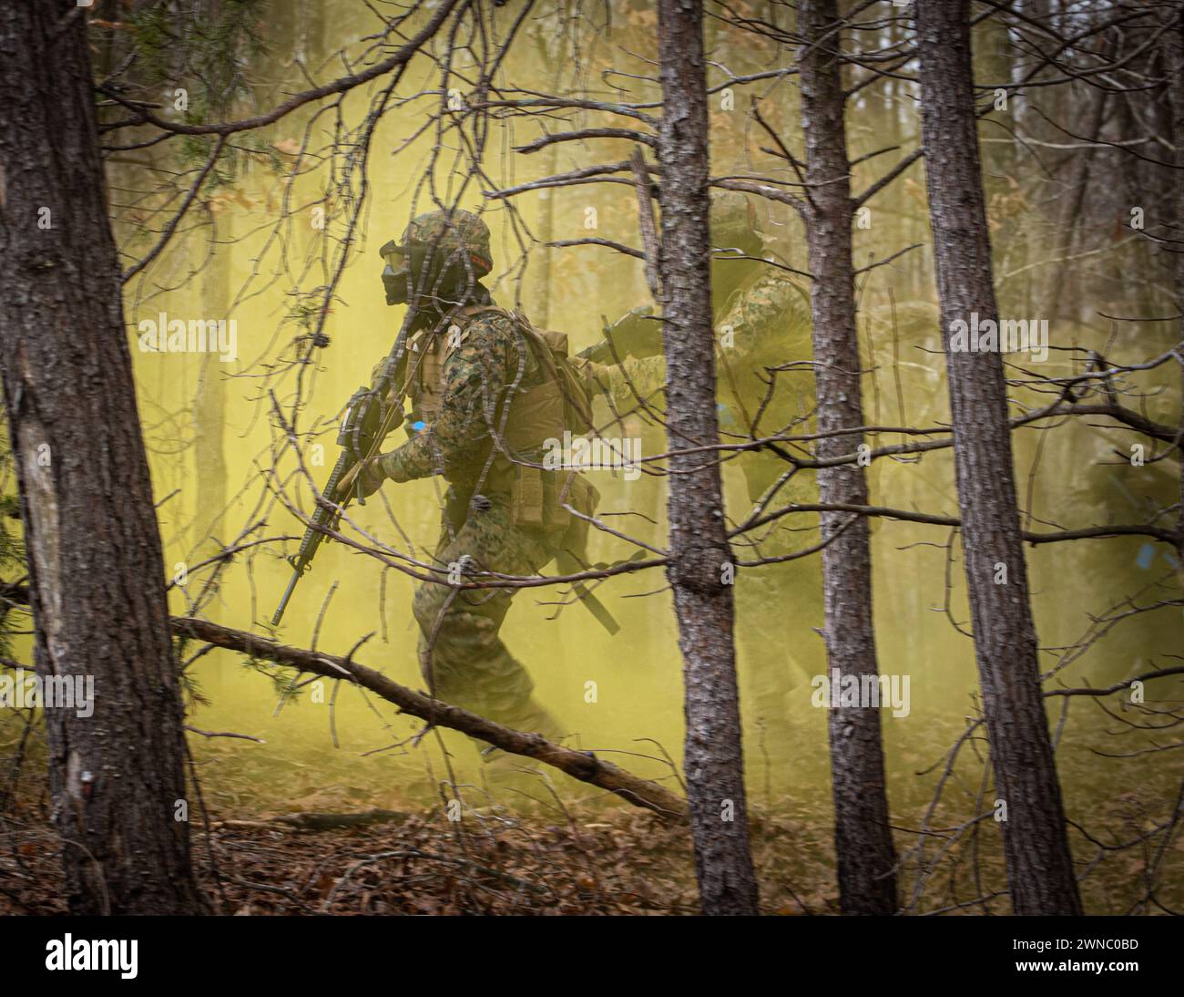 Marines with Bravo Company, Marine Barracks Washington D.C.maneuver for
