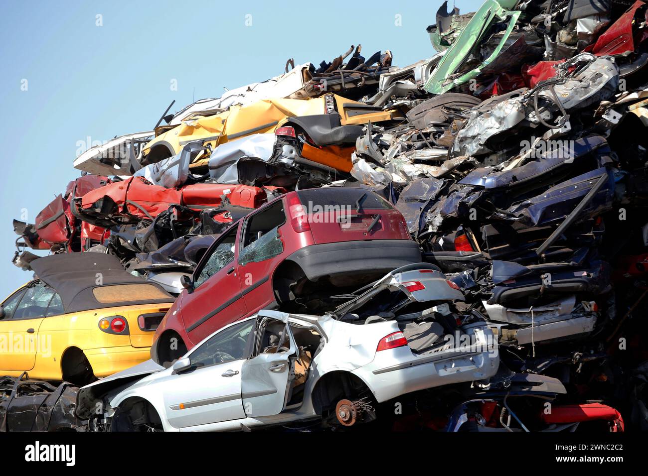 Recycling scrap metals at an industrial plant Stock Photo