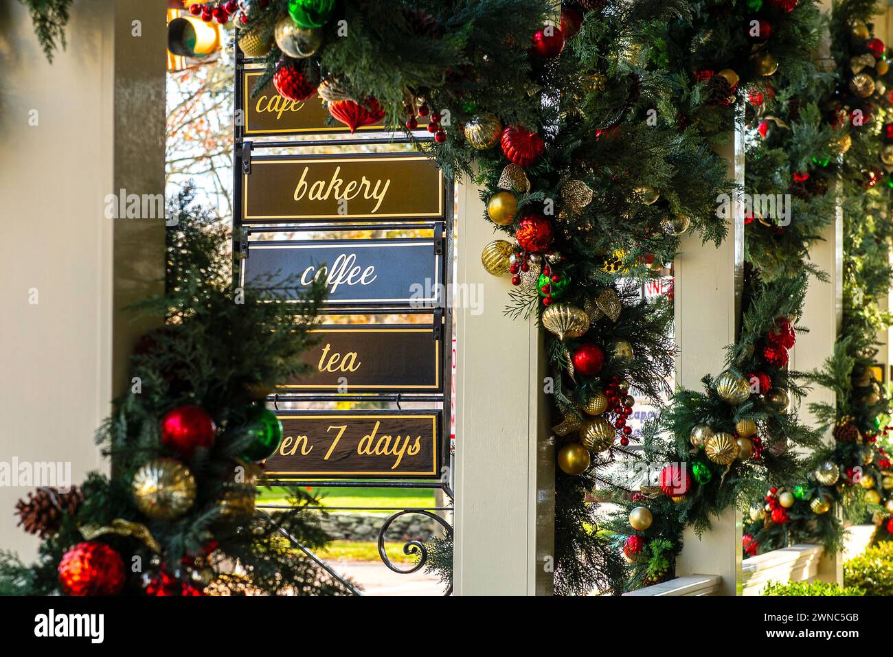 Christmas in a small town Stock Photo