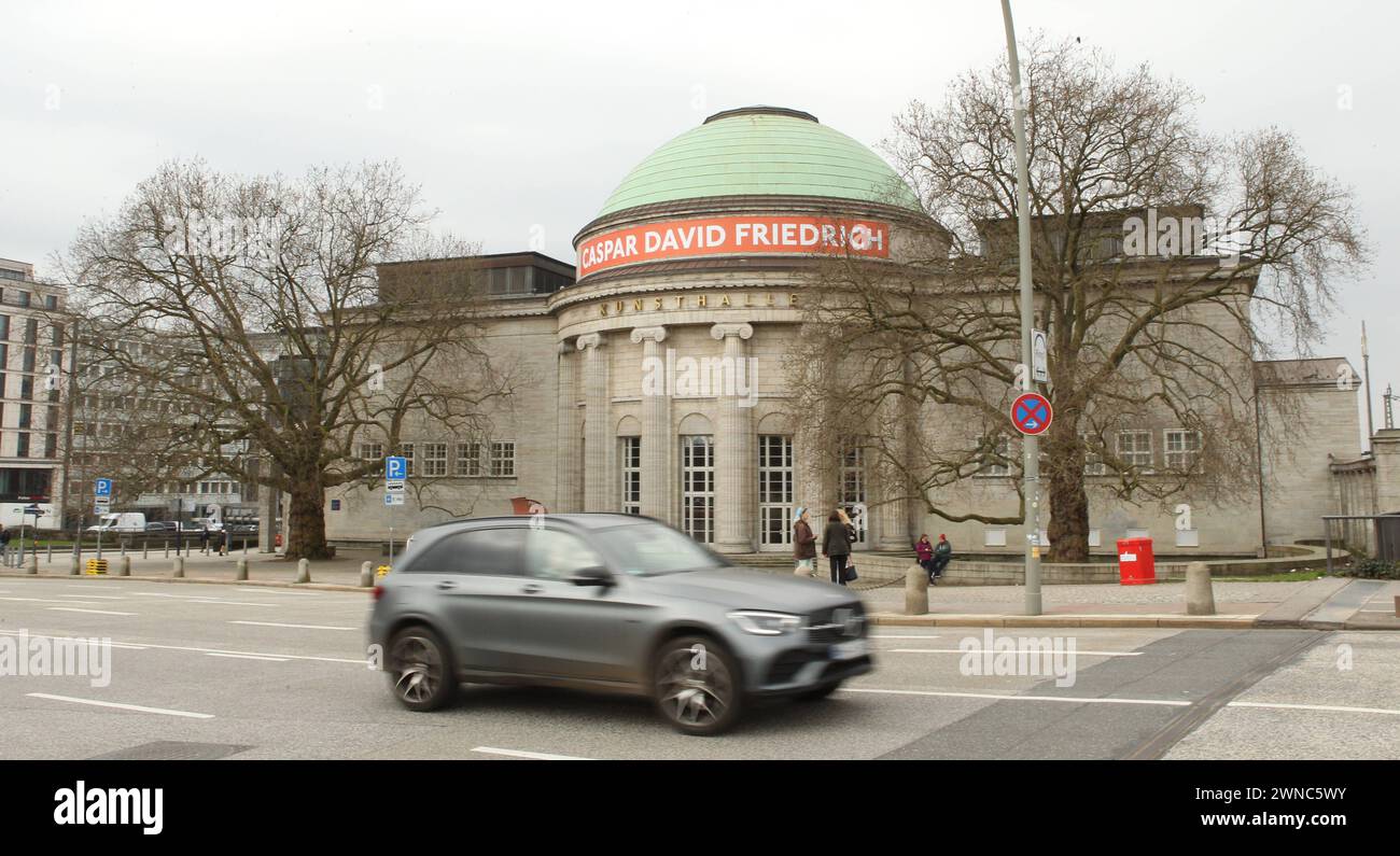 Der Erweiterungsbau der Hamburger Kunsthalle. Dort gibt es anlässlich des 250. Geburtstags von Caspar David Friedrich gerade eine Jubiläumsaustellung, die allerdings bereits restlos ausverkauft ist. St. Georg Hamburg *** The extension to the Hamburger Kunsthalle There is currently an anniversary exhibition to mark the 250th anniversary of Caspar David Friedrichs birth, but it is already completely sold out St Georg Hamburg Stock Photo