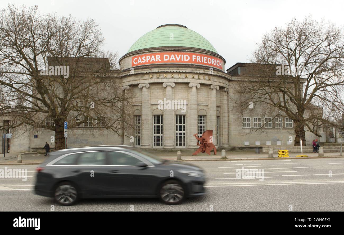 Der Erweiterungsbau der Hamburger Kunsthalle. Dort gibt es anlässlich des 250. Geburtstags von Caspar David Friedrich gerade eine Jubiläumsaustellung, die allerdings bereits restlos ausverkauft ist. St. Georg Hamburg *** The extension to the Hamburger Kunsthalle There is currently an anniversary exhibition to mark the 250th anniversary of Caspar David Friedrichs birth, but it is already completely sold out St Georg Hamburg Stock Photo