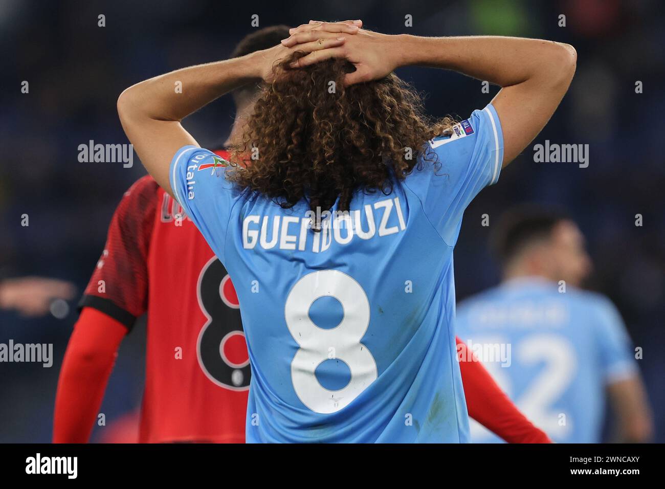Rome, Italy 01.03.2024 disappointment Matteo Guendouzi of Lazio
