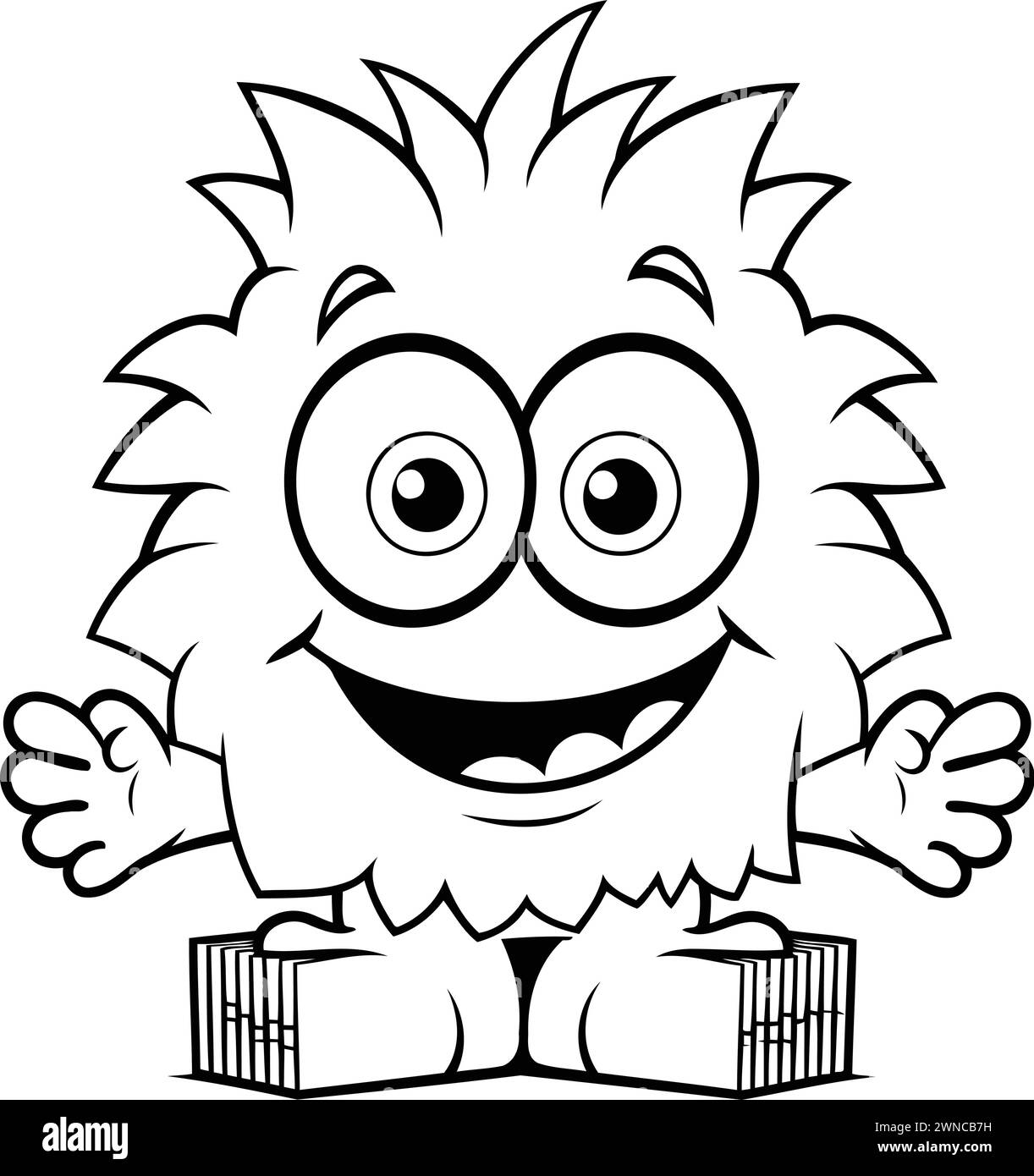 Hedgehog Cartoon Mascot Character Illustration Isolated on white Stock