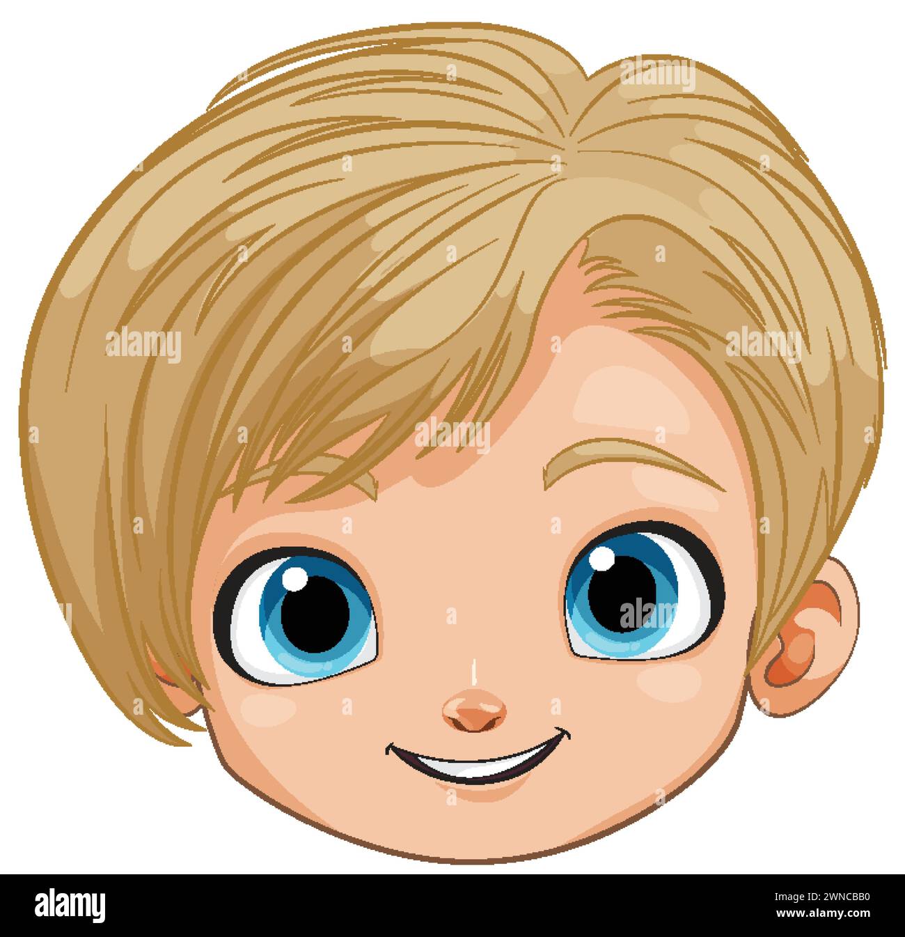 Vector illustration of a smiling young boy Stock Vector Image & Art - Alamy