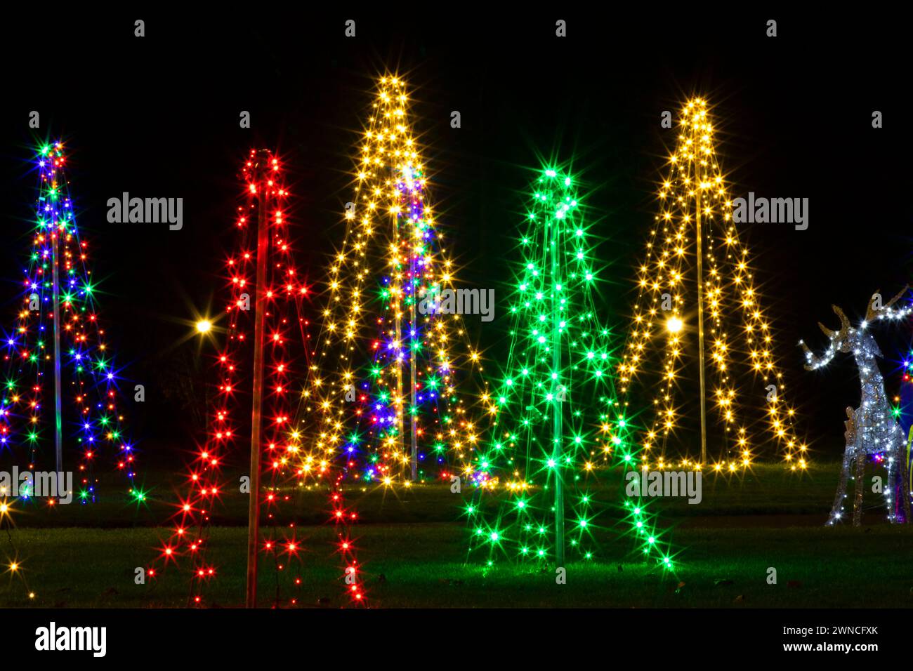 Holiday light display, Riverfront Park, Salem, Oregon Stock Photo Alamy
