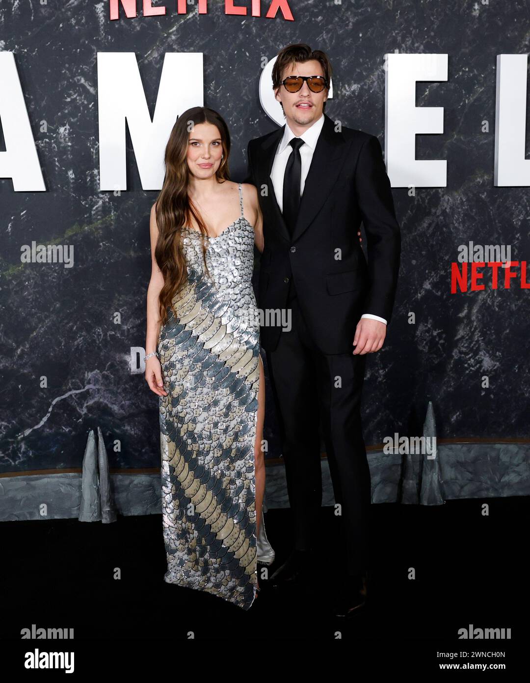 New York, United States. 01st Mar, 2024. Millie Bobby Brown and Jake