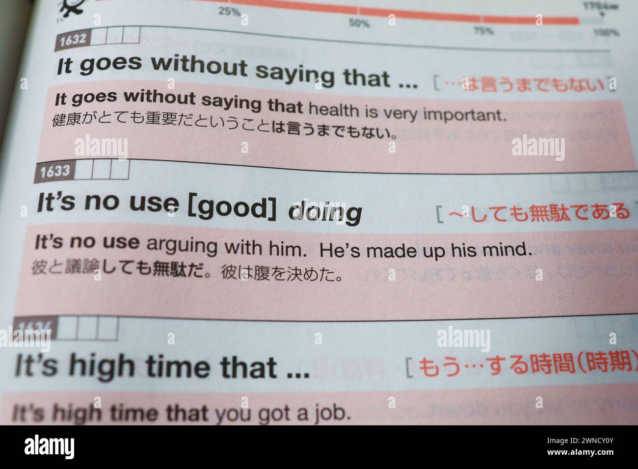 March 2, 2024. Sendai City, Miyagi Prefecture, Japan.English vocabulary ...