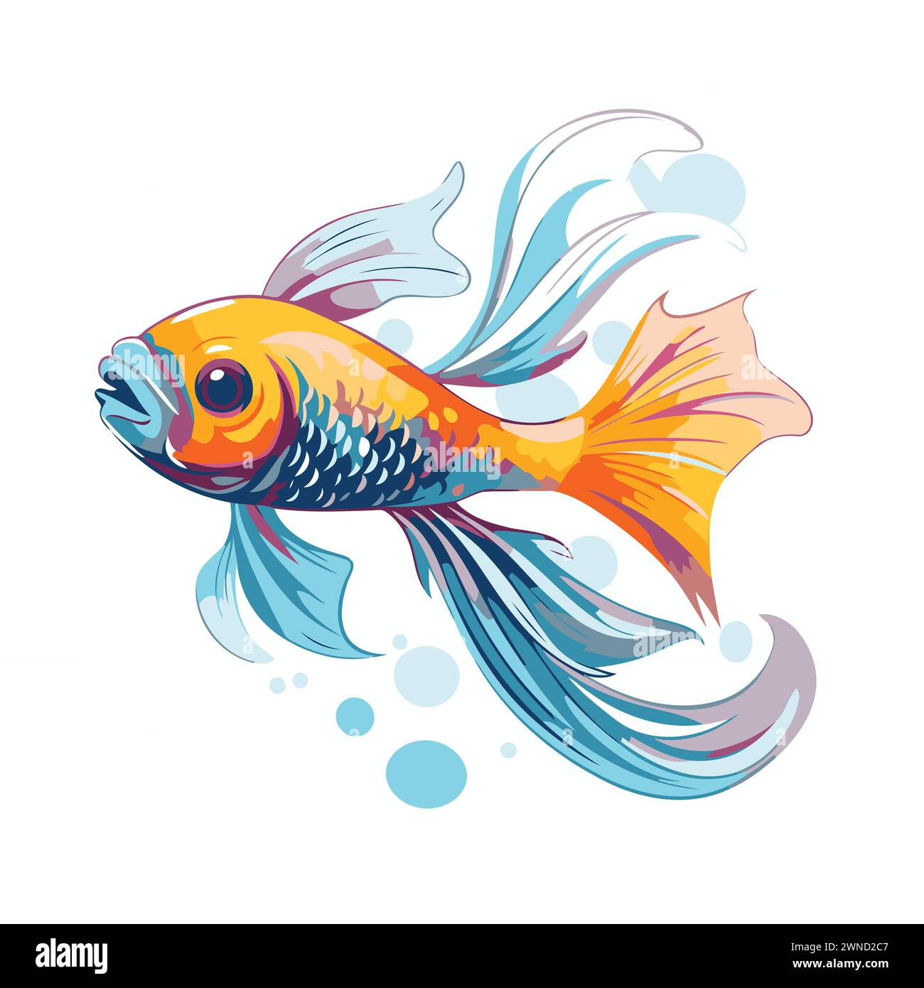 Goldfish white background Stock Vector Images - Page 2 - Alamy