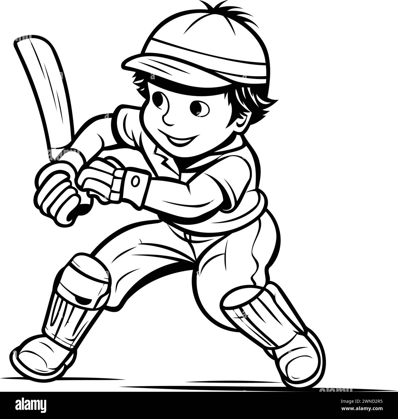 Cricket drawing Stock Vector Images - Alamy