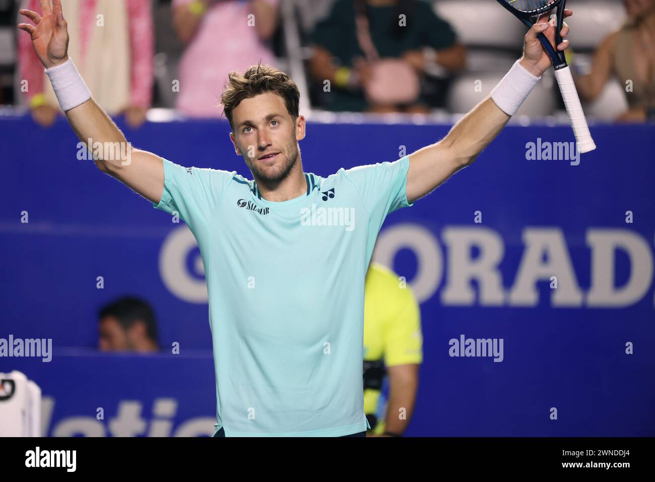 Acapulco, Mexico. 1st Mar, 2024. Casper Ruud of Norway celebrates