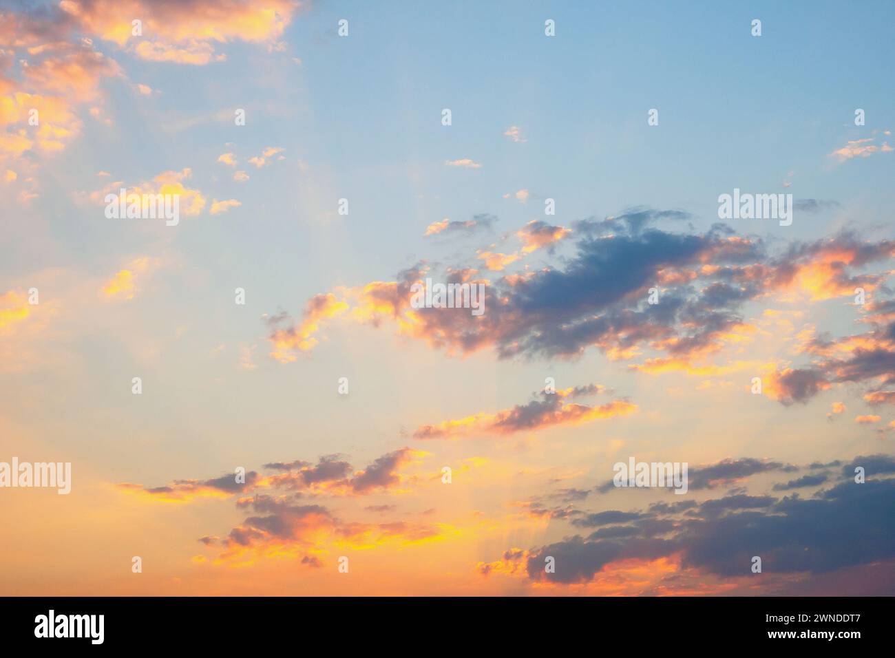 Abstract sunset sky with clouds nature background Stock Photo - Alamy