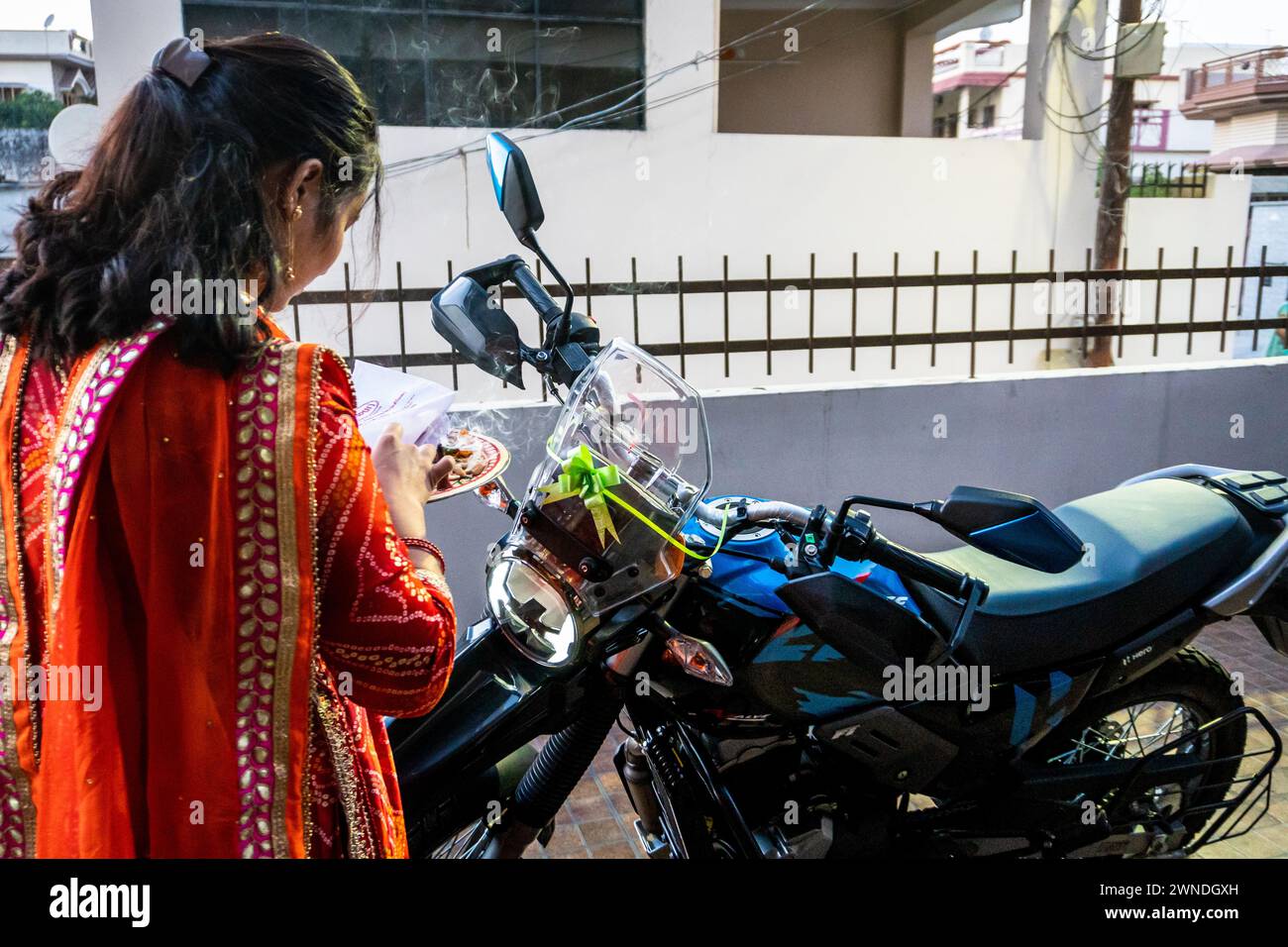 Jan.11th 2024, Uttarakhand India. Young Woman Performing Pooja and