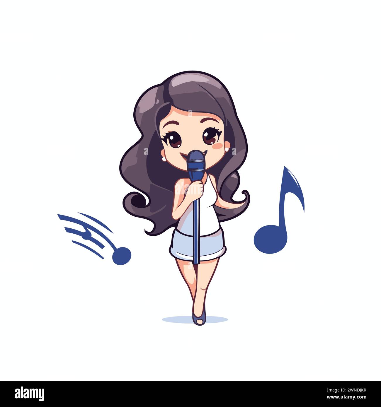 Beautiful Girl Singing Cartoon at Olga Rayford blog