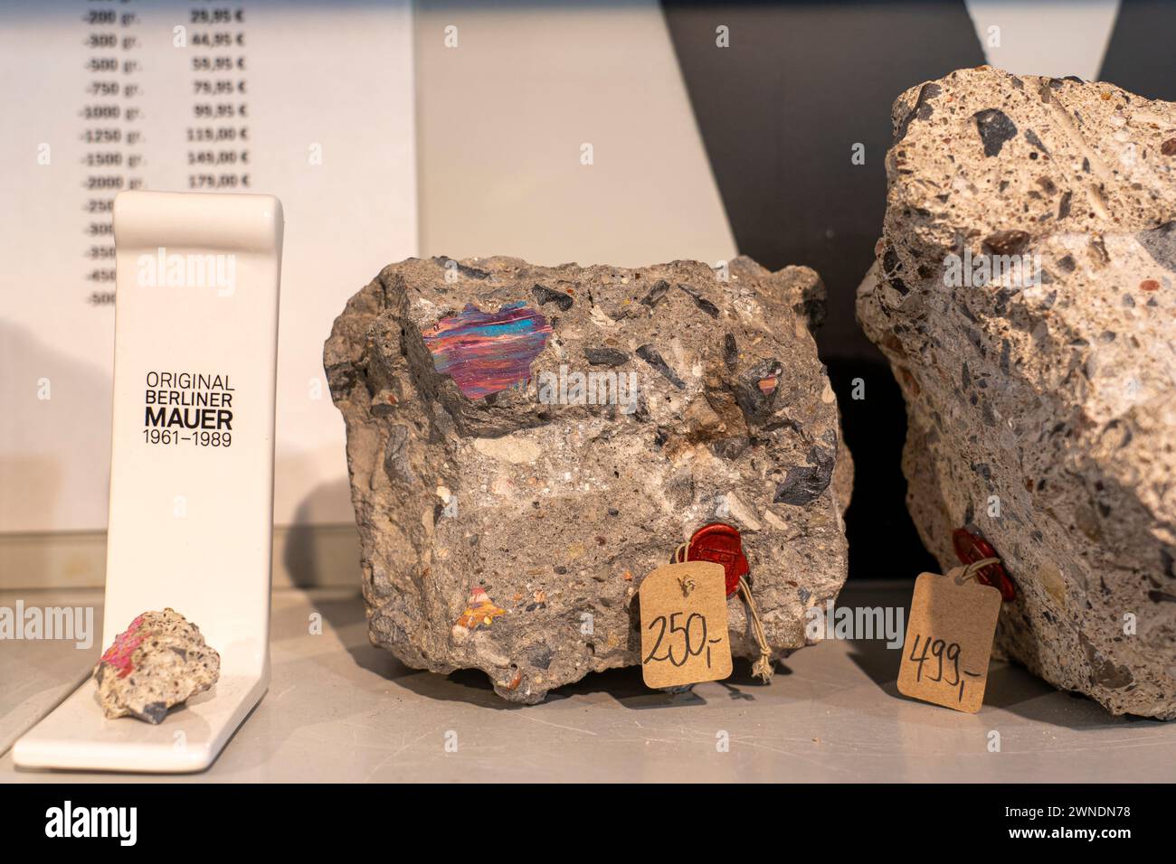 Fragment of the Berlin Wall for sale. Berlin, Germany, Europe, West Europe Stock Photo Alamy