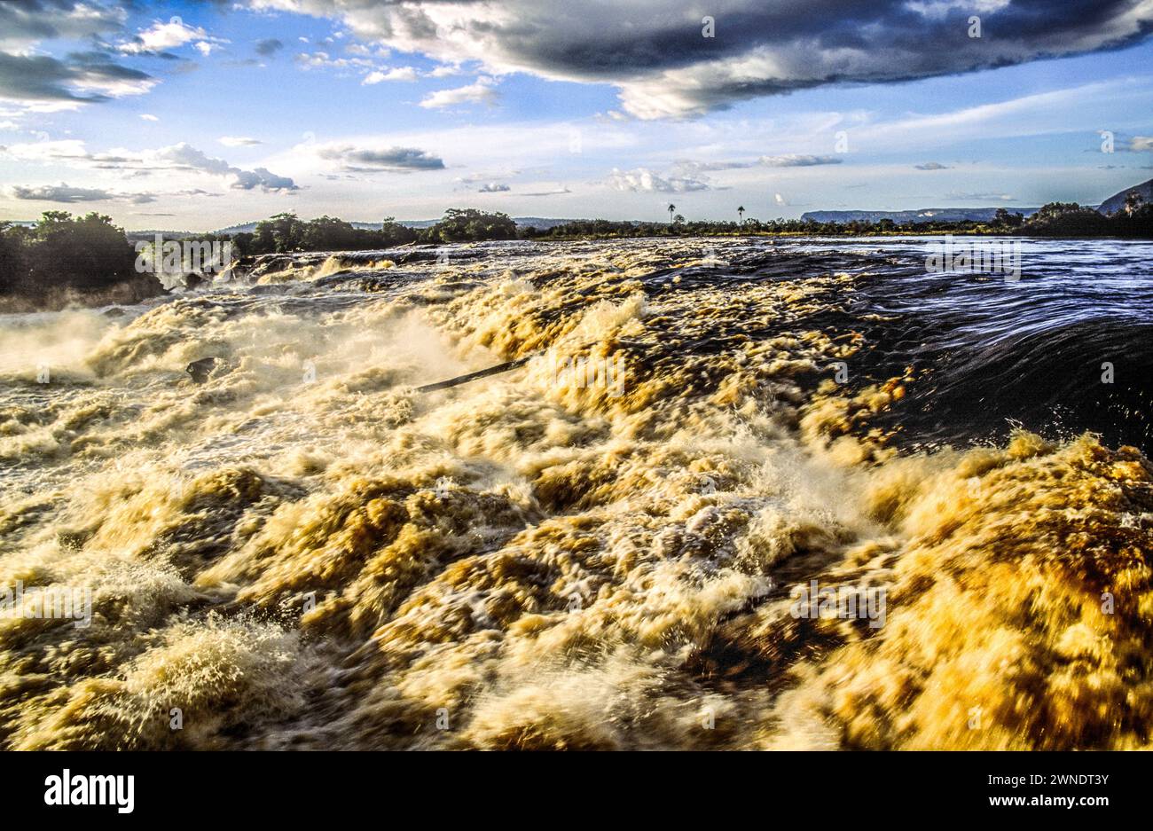 Rapidos de Mayupa. Rio Carrao.Laguna de Canaima. Canaima National Park ...