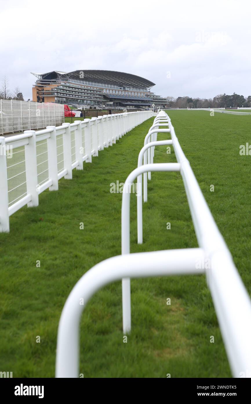 Ascot Racecourse showing the Grandstand Stock Photo Alamy