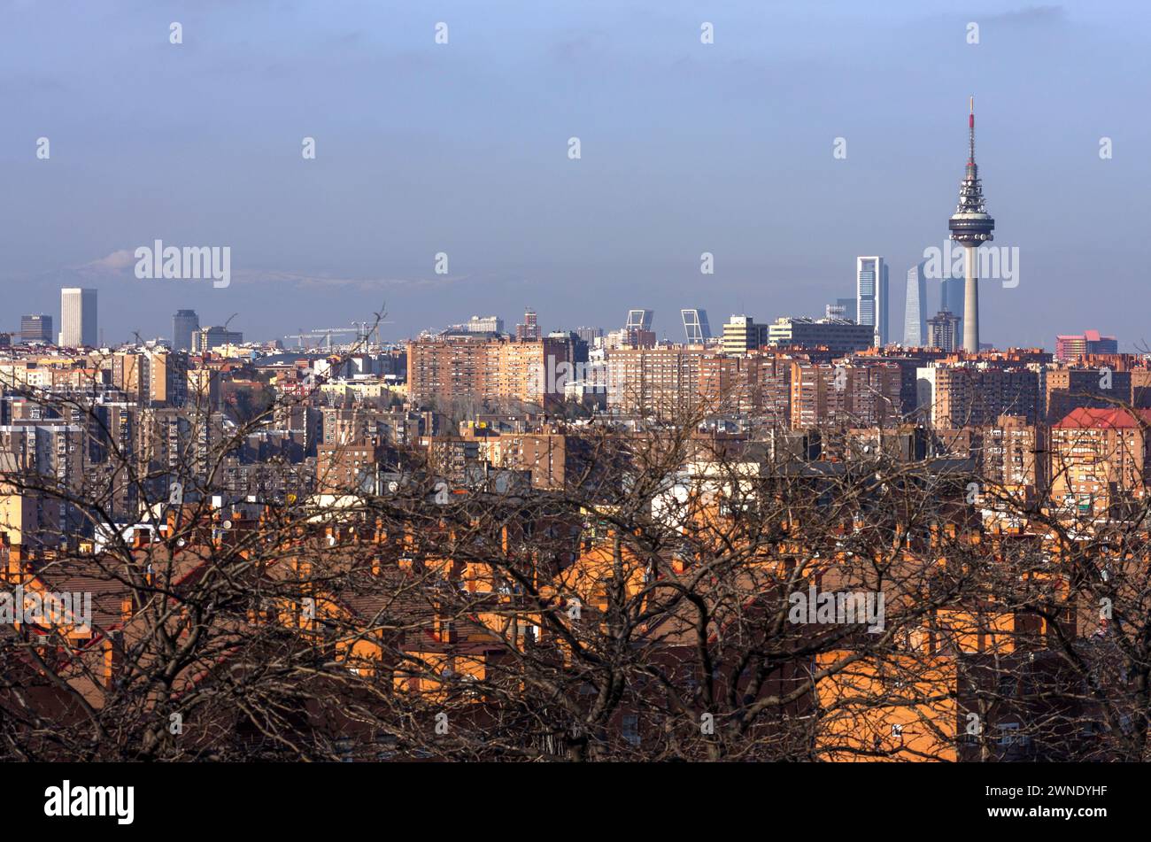 Vista de Madrid desde el Mirador Cerro del Tío Pío. Madrid. España Stock Photo