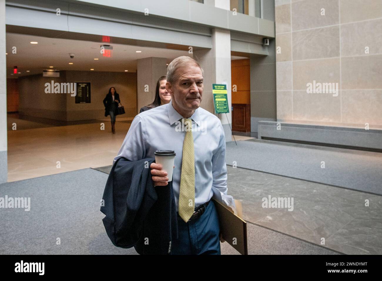 Washington, United States Of America. 30th Jan, 2024. United States Representative Jim Jordan (Republican of Ohio), Chair, US House Committee on the Judiciary departs the US House Committee on Oversight, Judiciary, and Ways & Means impeachment inquiry against United States President Joe Biden at the Thomas P. O'Neill Jr. House Office Building in Washington, DC, Tuesday, January 30, 2024. Credit: Rod Lamkey/CNP/Sipa USA for NY Post (RESTRICTION: NO Daily Mail. NO New York or New Jersey Newspapers or newspapers within a 75 mile radius of New York City.) Credit: Sipa USA/Alamy Live News Stock Photo