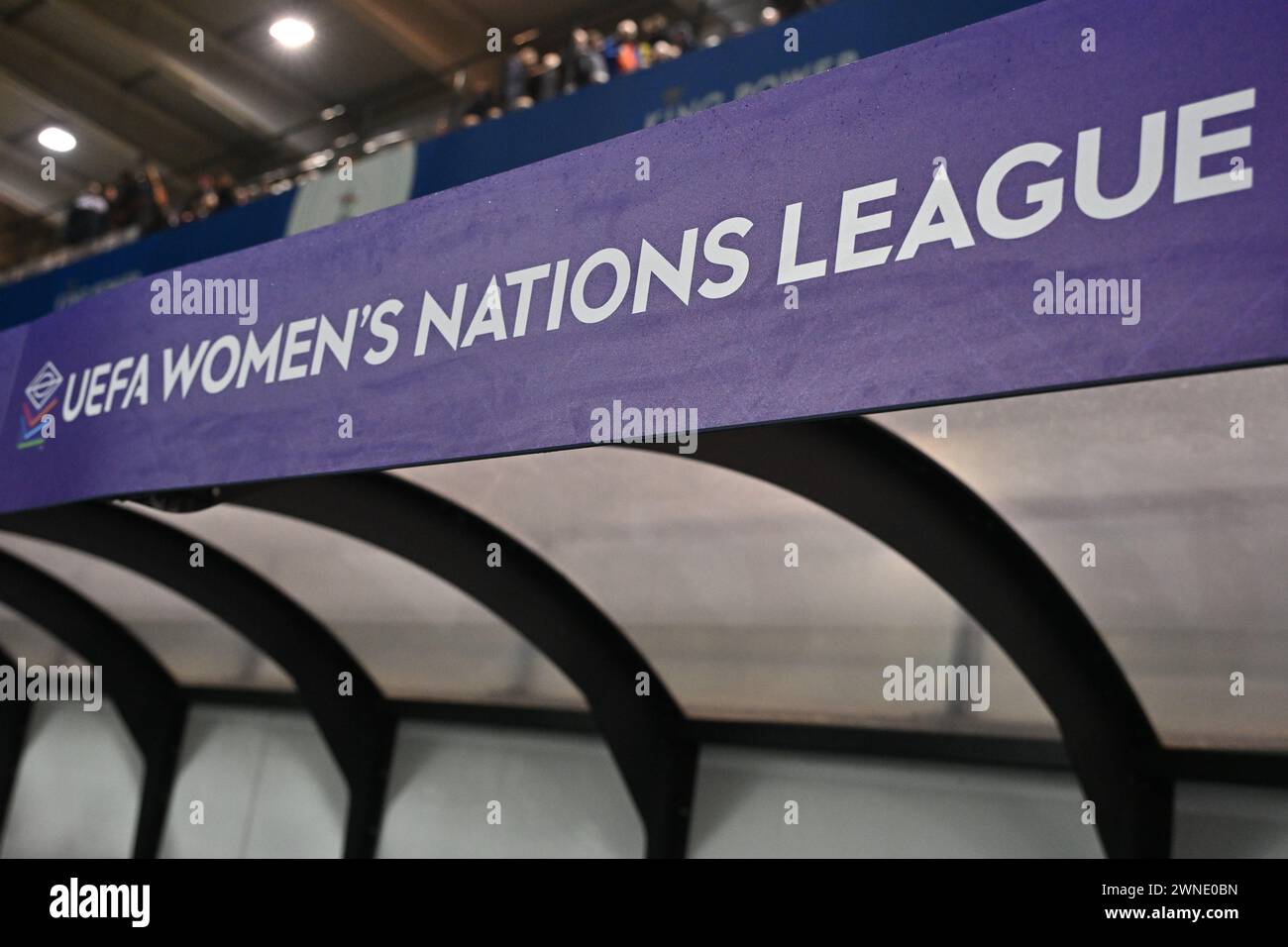 Leuven, Belgium. 27th Feb, 2024. uefa women's nations league logo