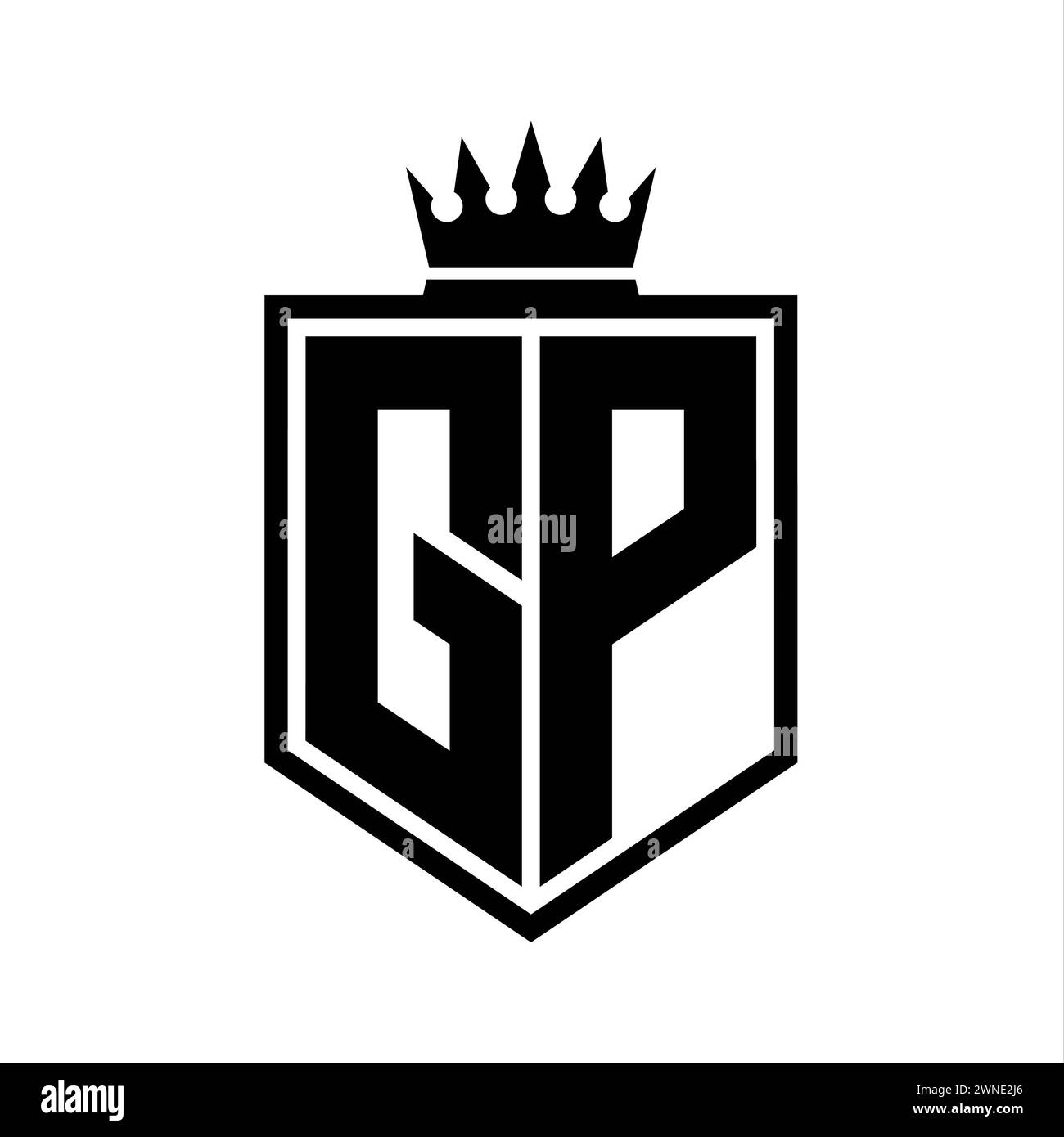 Gp modern logo Black and White Stock Photos & Images - Alamy