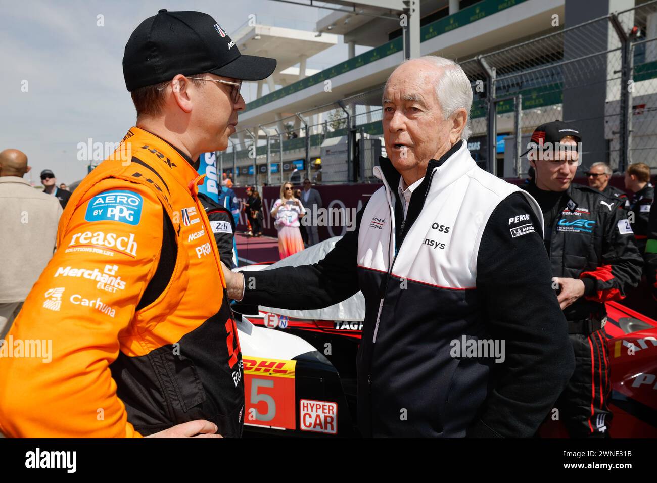 PENSKE Roger, President of Penske Motorsport, portrait grille de depart ...