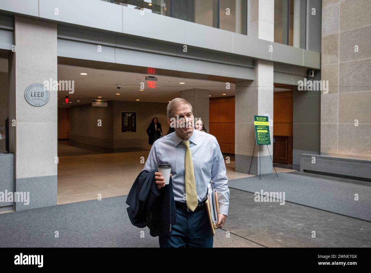 New York City. 30th Jan, 2024. United States Representative Jim Jordan (Republican of Ohio), Chair, US House Committee on the Judiciary departs the US House Committee on Oversight, Judiciary, and Ways & Means impeachment inquiry against United States President Joe Biden at the Thomas P. ONeill Jr. House Office Building in Washington, DC, Tuesday, January 30, 2024. Credit: Rod Lamkey/CNP for NY Post (RESTRICTION: NO Daily Mail. NO New York or New Jersey Newspapers or newspapers within a 75 mile radius of New York City.) Credit: dpa/Alamy Live News Stock Photo