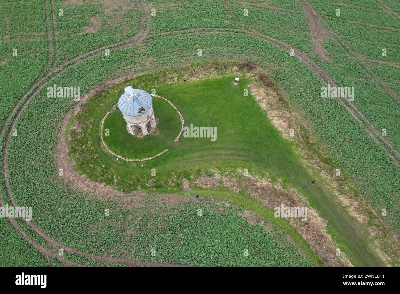 Chesterton Windmill in Warwickshire during a cold an dry morning in Warwickshire. Picture date: Saturday March 2, 2024. Stock Photo