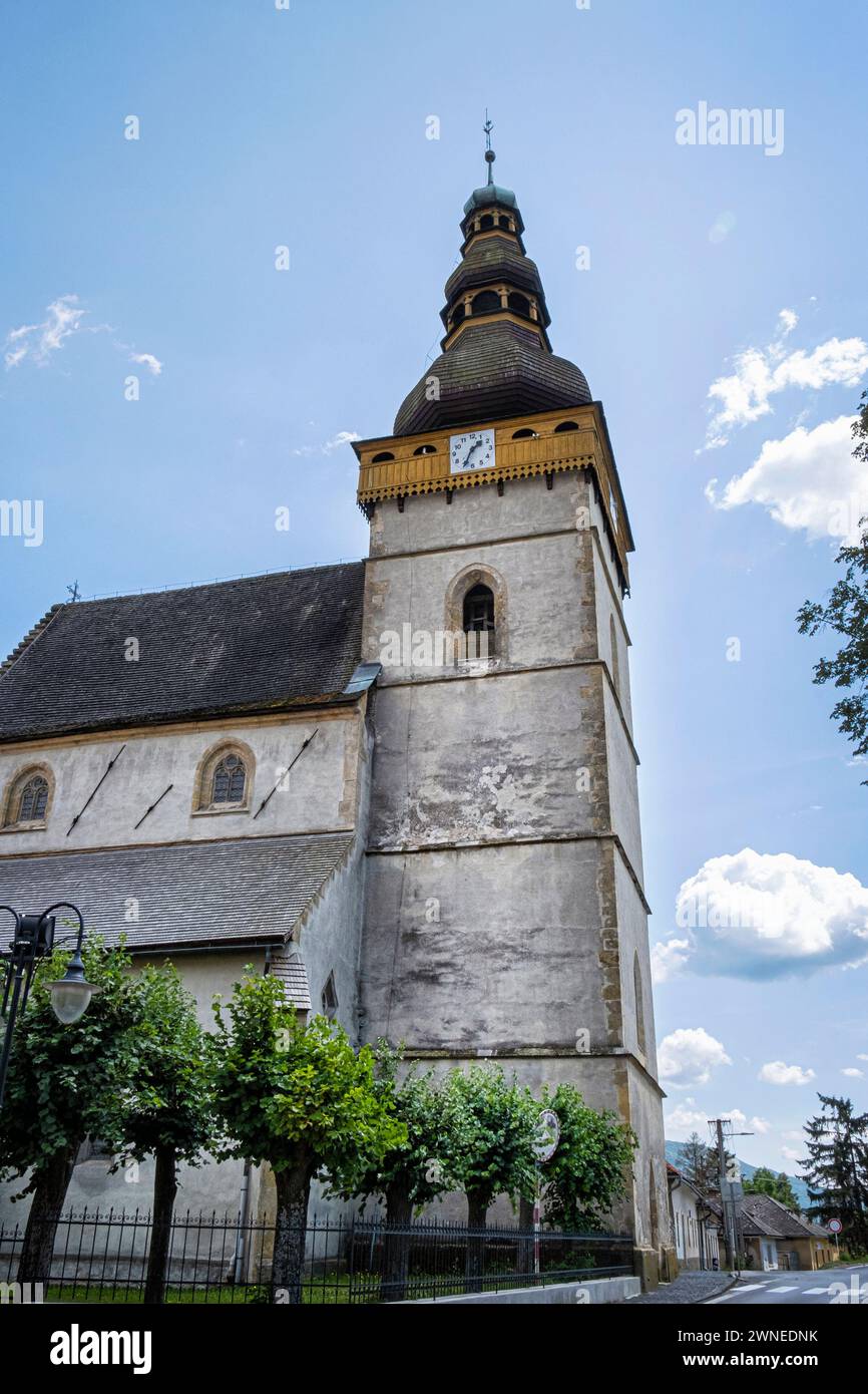 Evangelical church, Stitnik, Gemer, Slovak republic. Religious architecture. Travel destination. Stock Photo
