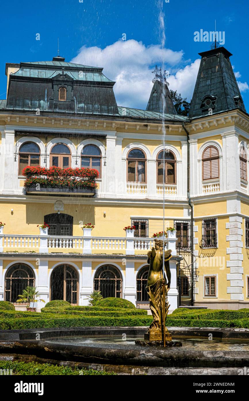 Betliar mansion building, Slovakia, travel destination. Architectural theme. Stock Photo