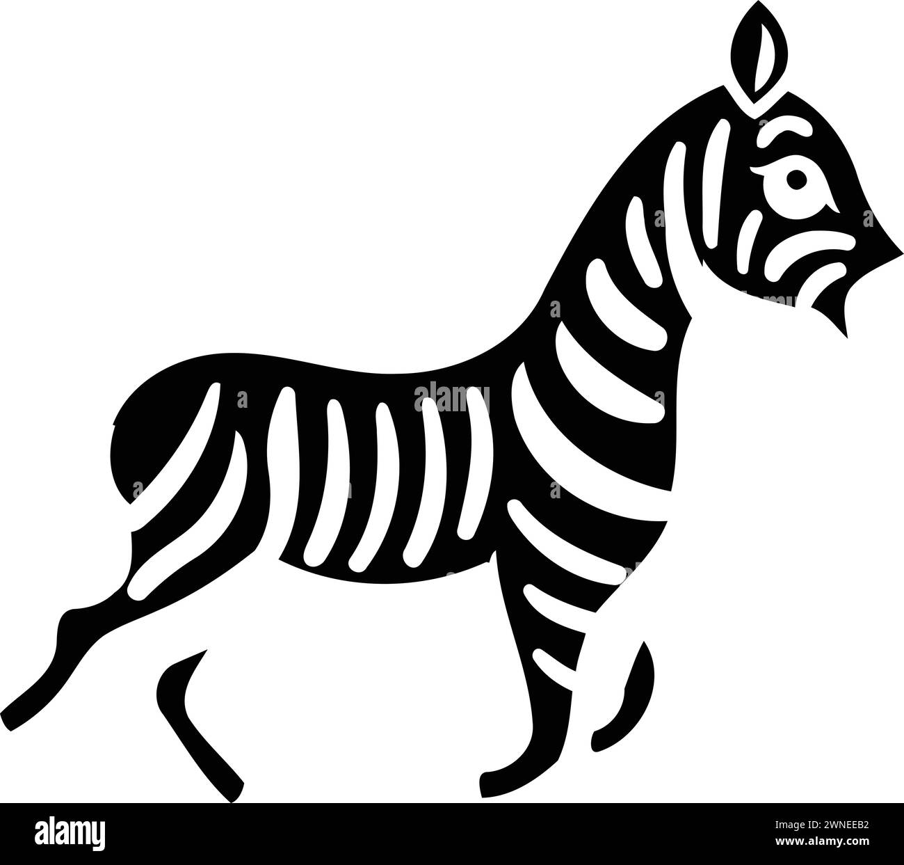 Zebra simple Black and White Stock Photos & Images - Alamy