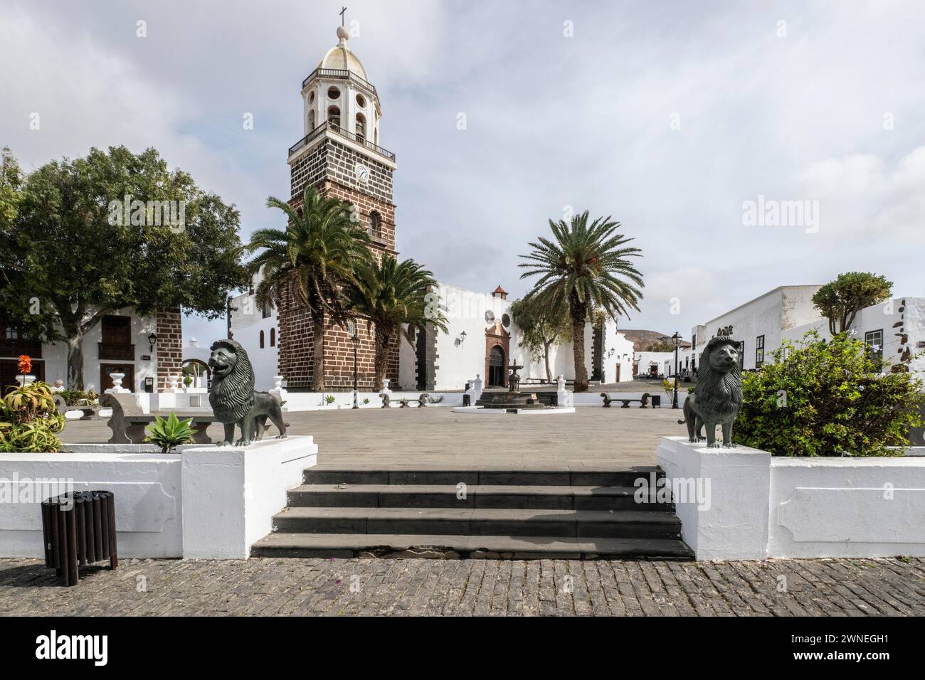 Iglesia de Nuestra Senora de Guadalupe, Teguise, Lanzarote, Canary Islands, Spain Stock Photo