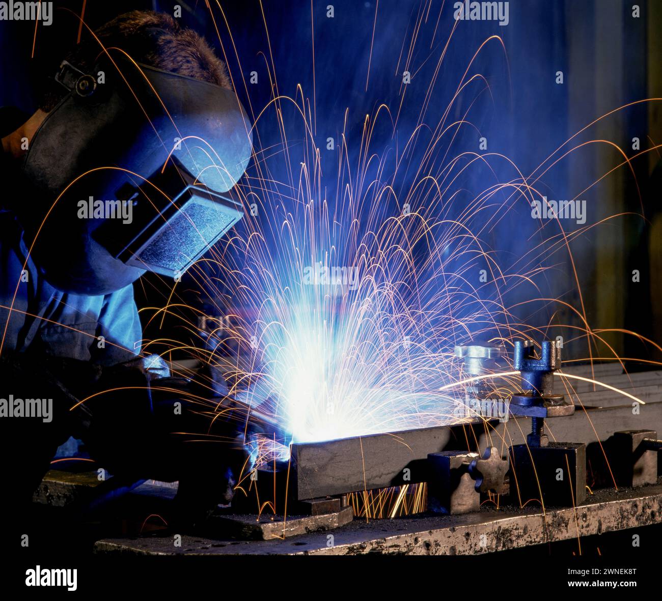 Welder at work Stock Photo