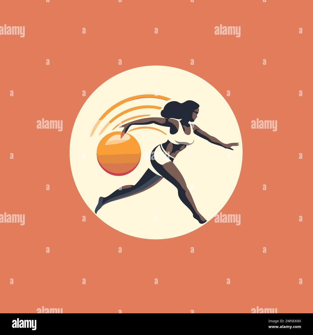 American woman runner Stock Vector Images - Alamy