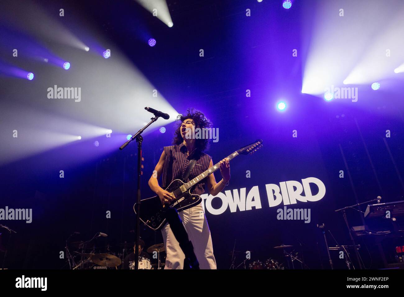 London, UK. March 1st, 2024. Singer Towa Bird performs at the Eventim Apollo in Hammersmith as part of Renee Rapp’s Snow Hard Feelings Tour 2024. Credit: Katie Collins/EMPICS/Alamy Live News Stock Photo