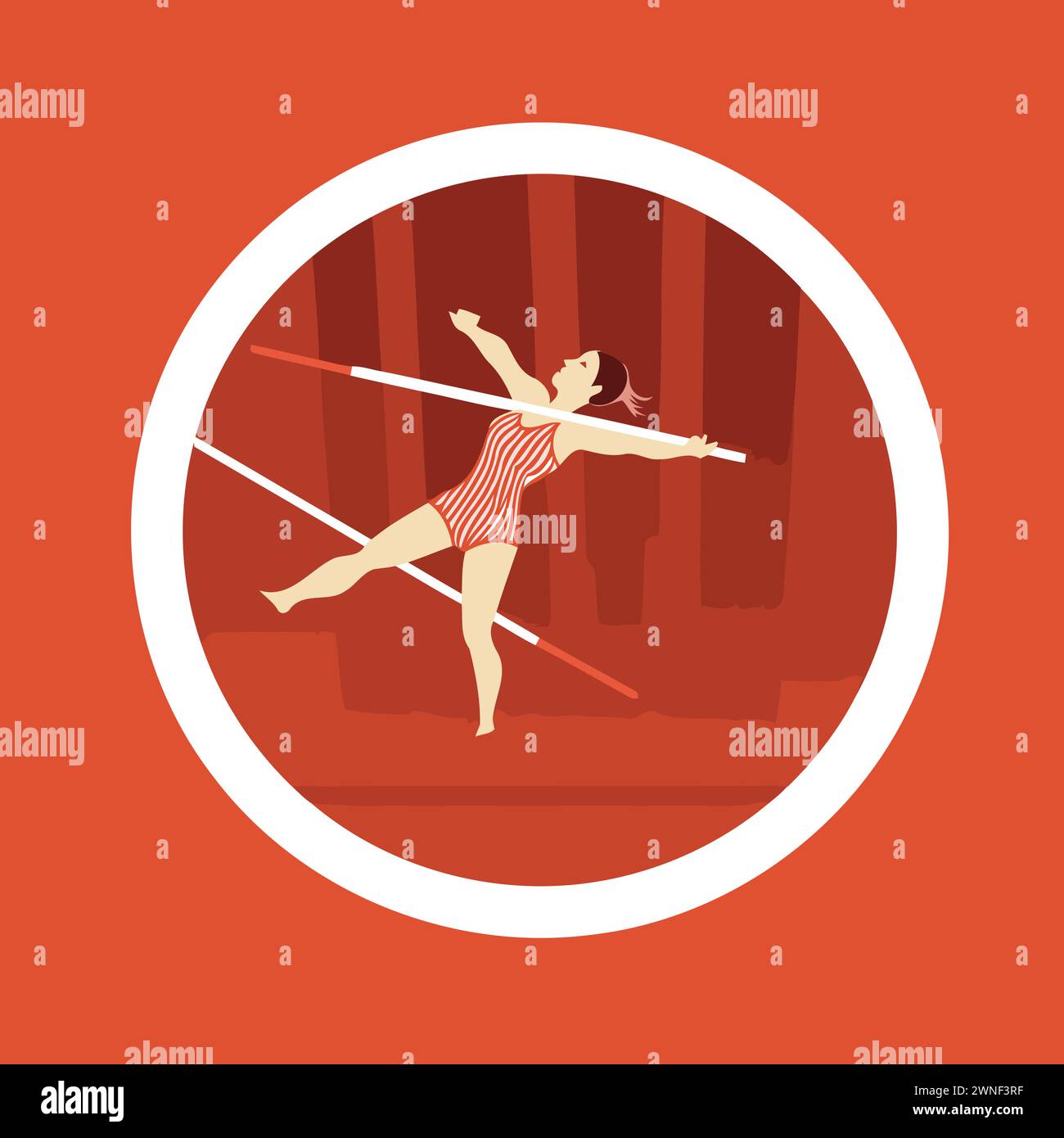 Gymnastics icon hi-res stock photography and images - Alamy