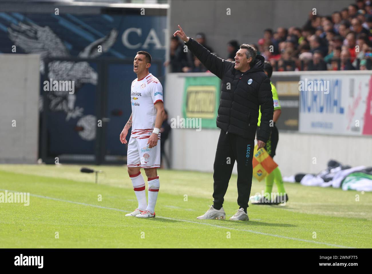 Bolzano, Italy. 02nd Mar, 2024. coach Alfredo Aglietti (Lecco) during the Serie BKT match between Sudtirol and Lecco at Stadio Druso on March 2, 2024 in Bolzano, Italy.(Photo by Matteo Bonacina/LiveMedia) Credit: Independent Photo Agency/Alamy Live News Stock Photo