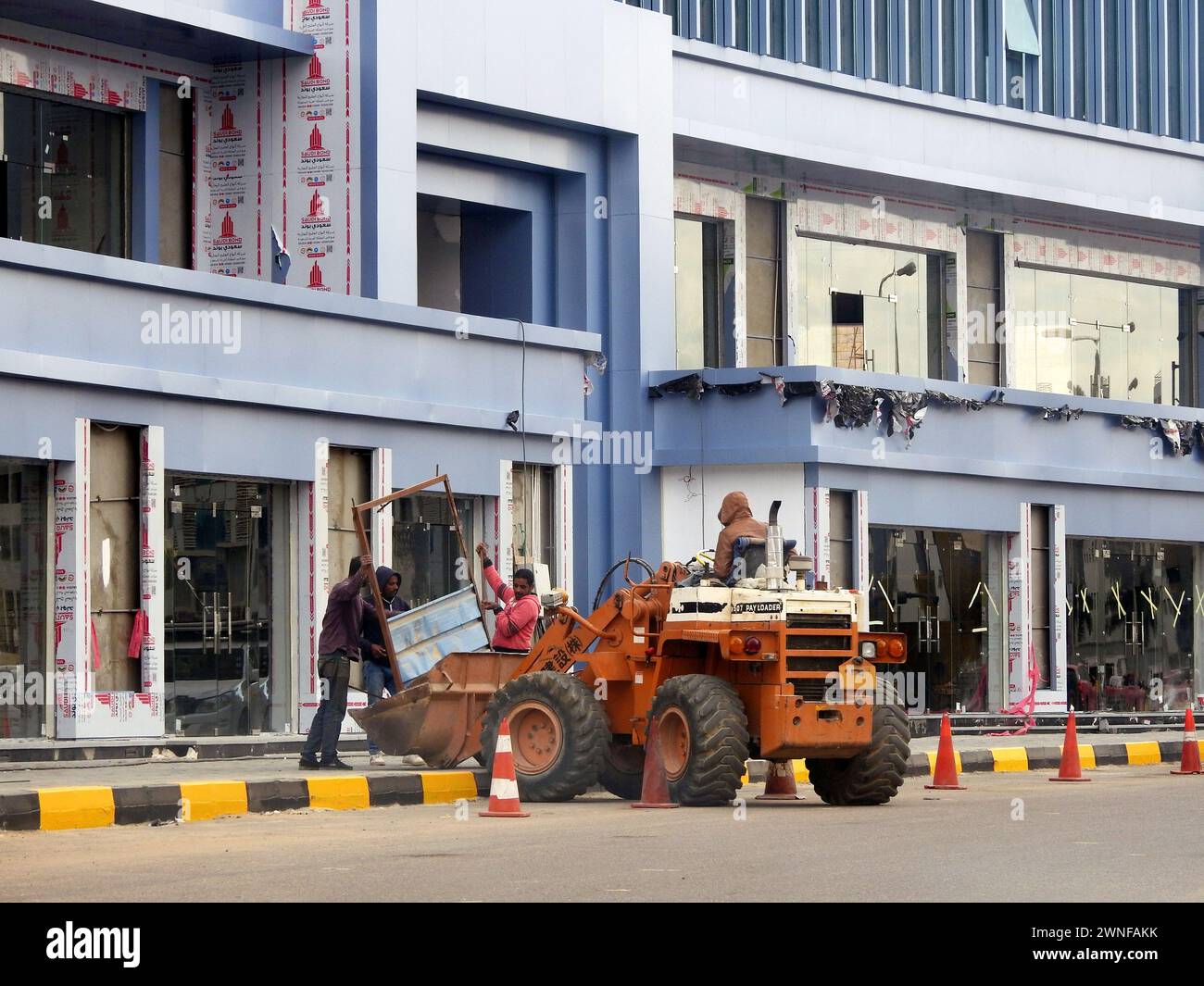 Cairo, Egypt, January 25 2024: A front loader truck at a construction ...