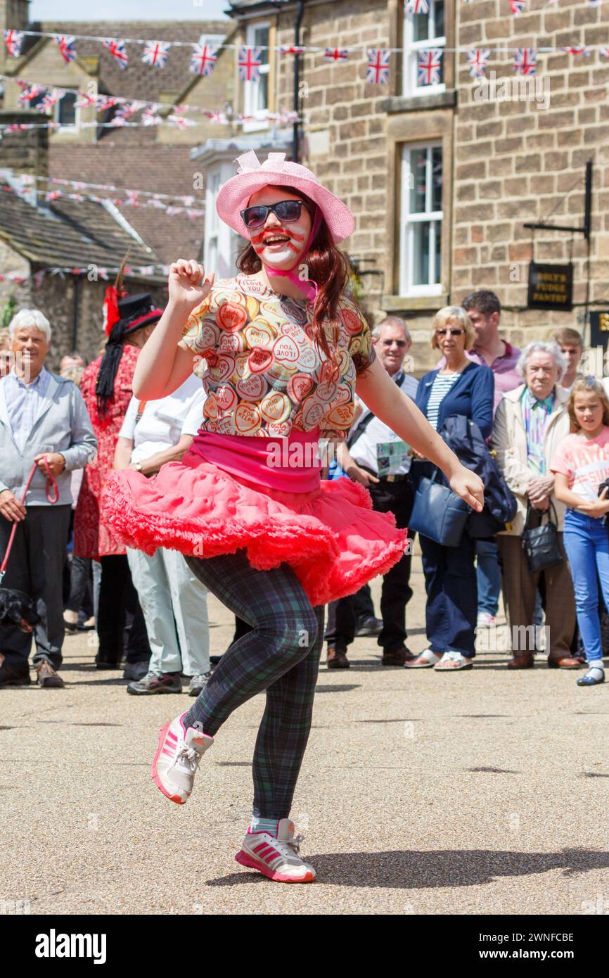 Rhubarb Tarts Molly team at the Bakewell International Day of Dance Stock Photo