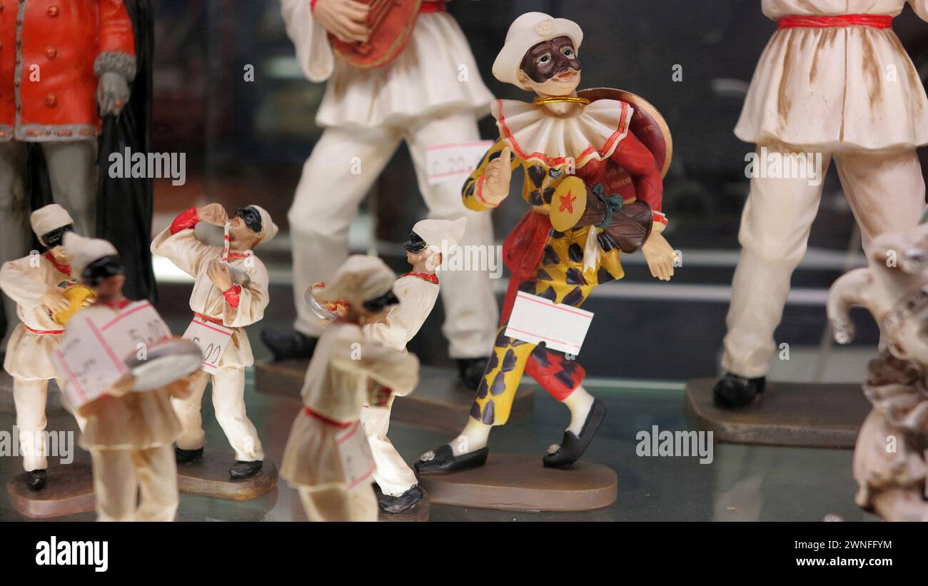 Venice, Italy - dec 29, 2012 - decorative handmade venetian dolls to sale Stock Photo