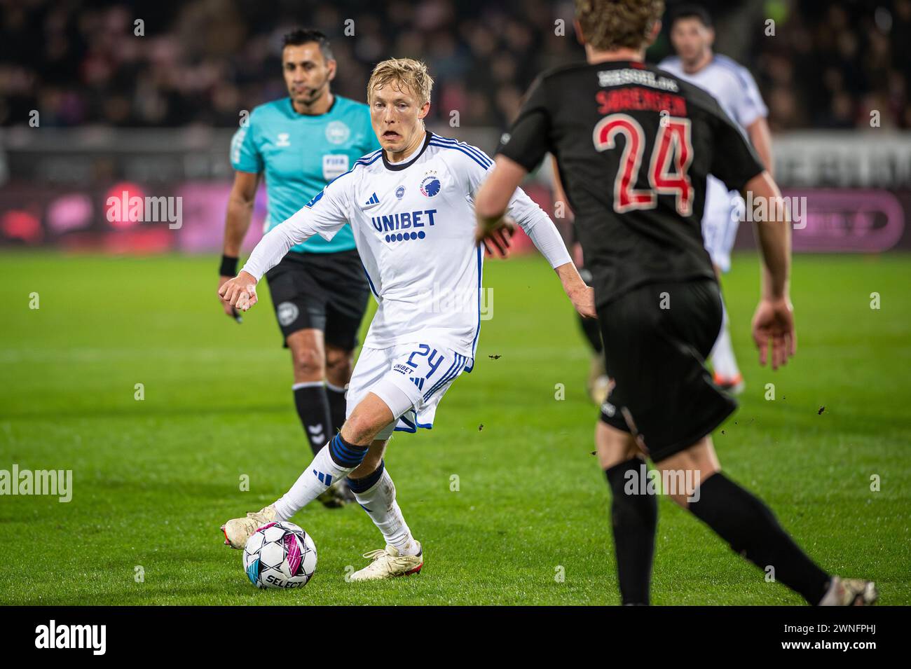 Herning Denmark 01st Mar 2024 Birger Meling 24 Of FC Copenhagen herning-denmark-01st-mar-2024-birger-meling-24-of-fc-copenhagen