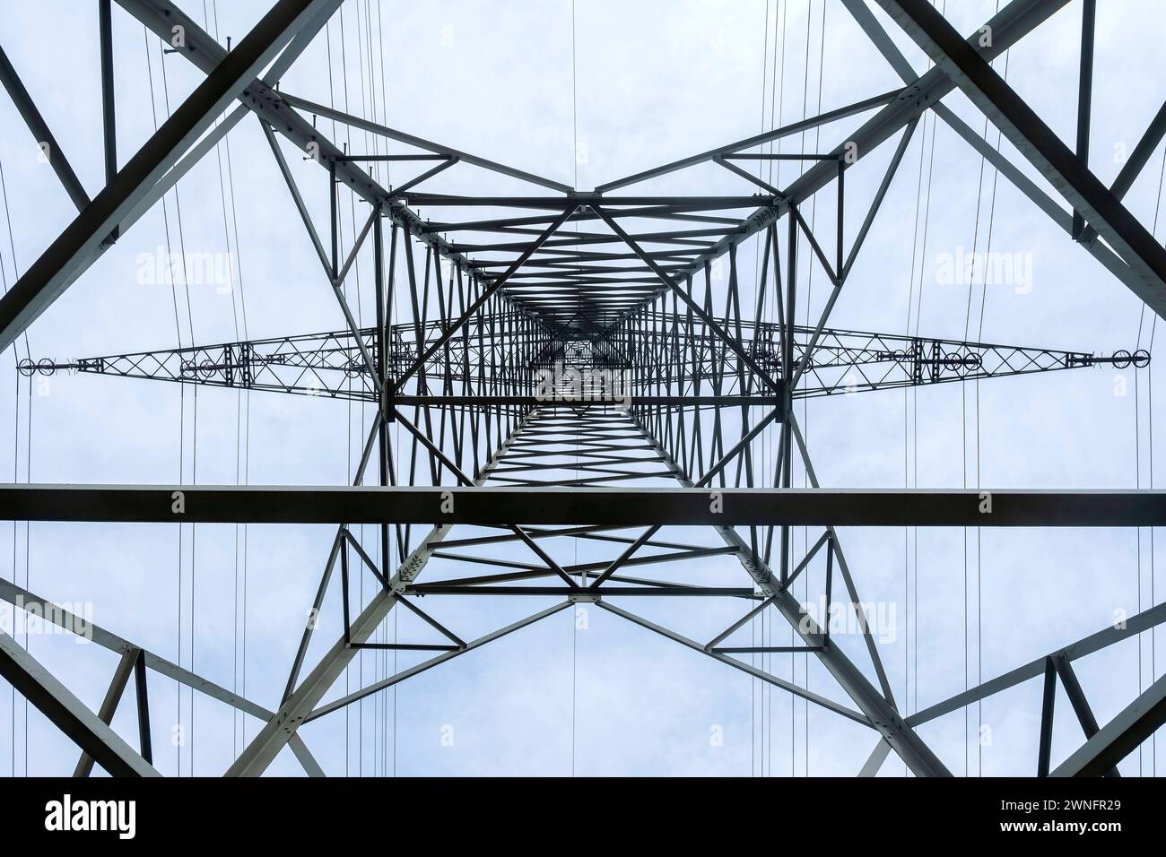 Hochspannungsmast *** High-voltage pylon Nordrhein-Westfalen Deutschland, Germany GMS10877 Stock Photo