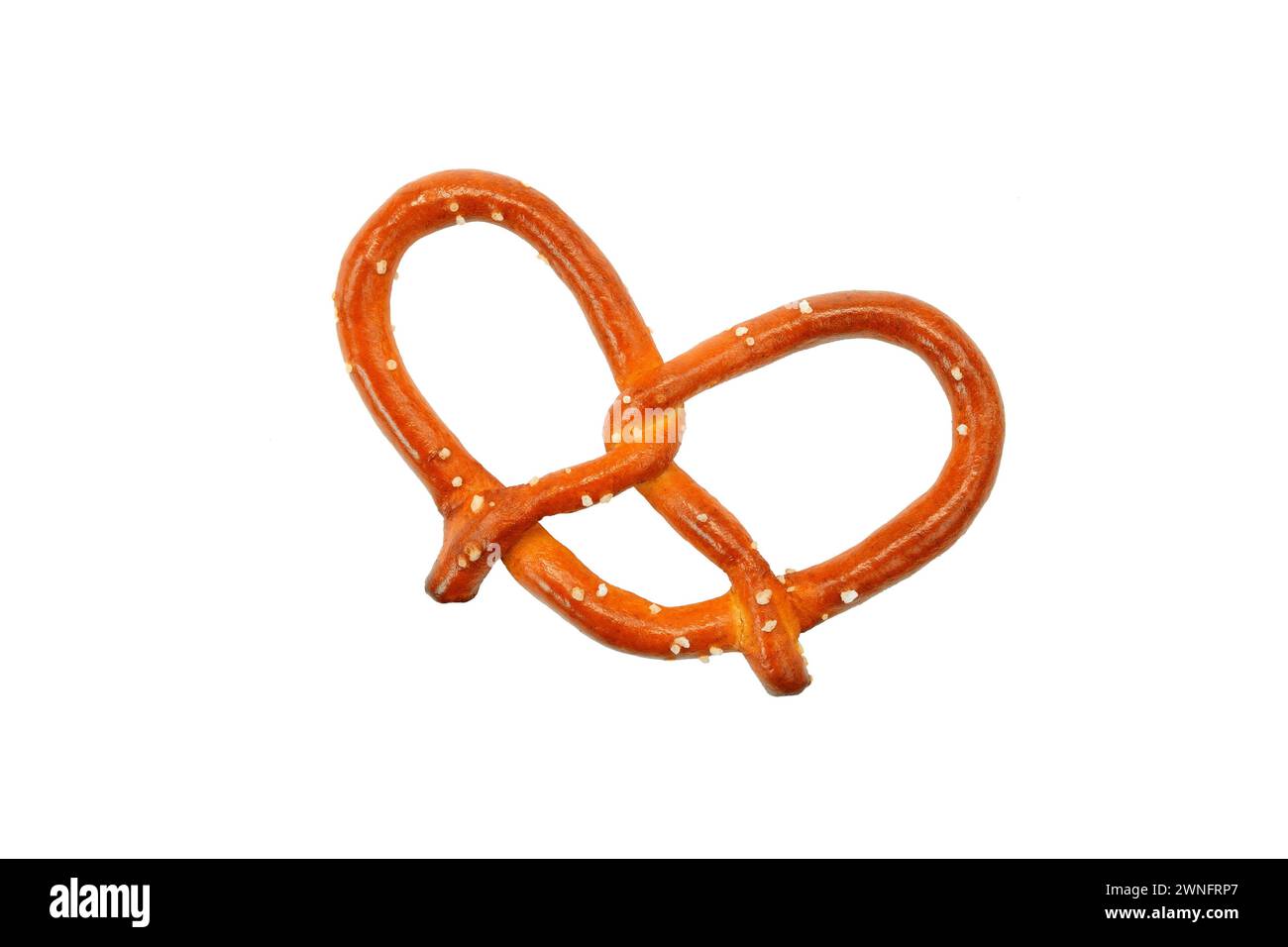 Salty pretzels, isolated on white background Stock Photo - Alamy