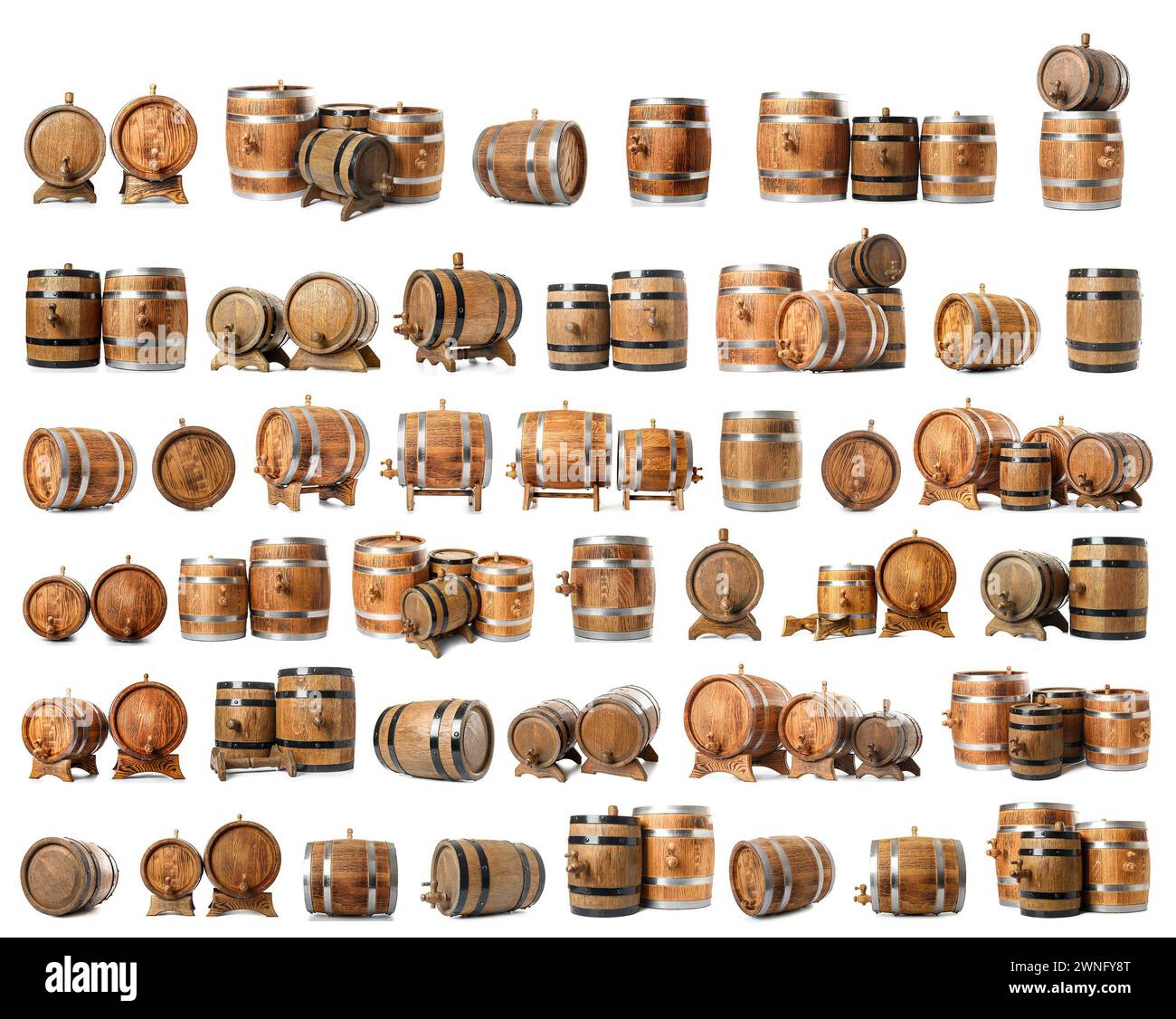 Many different wooden barrels hi-res stock photography and images - Alamy