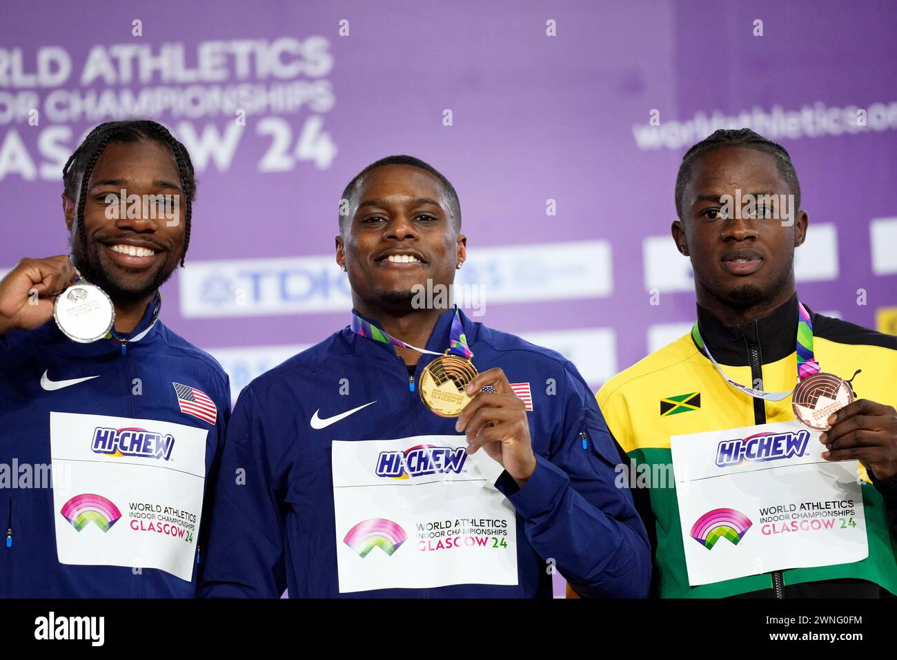 Silver medalist Noah Lyles, of the United States, gold medalist ...