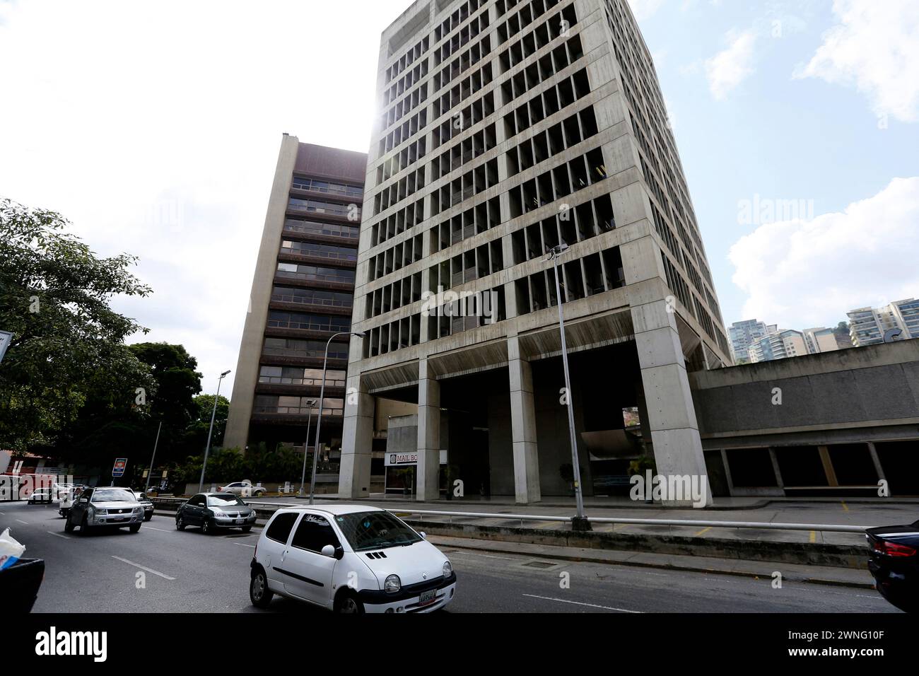 Caracas, Venezuela - may 06, 2014 - view of car traffic and buildings on one of the main roads in Caracas, Venezuela Stock Photo