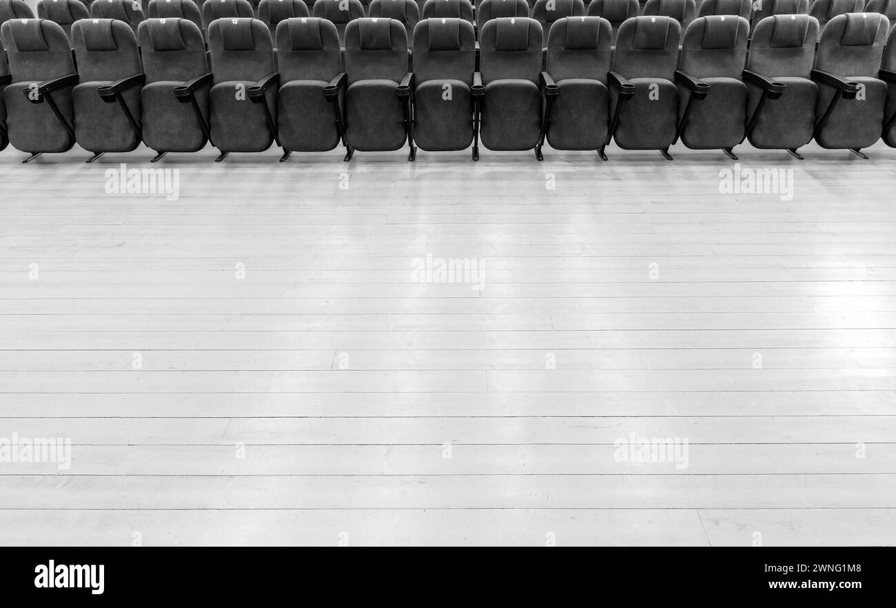 Modern cinema theater interior Black and White Stock Photos & Images ...