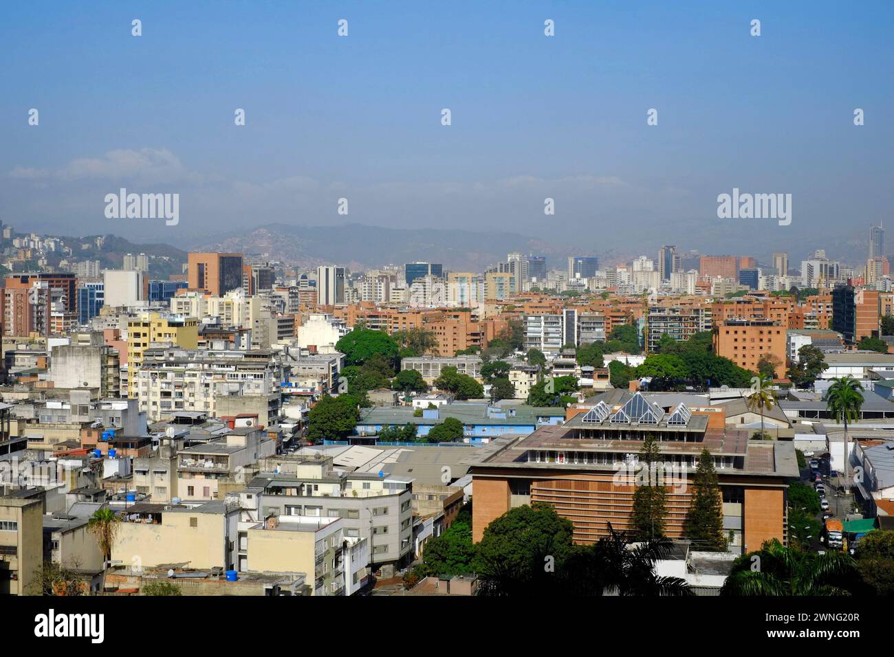 Aerial view of downtown Caracas, Venezuela Stock Photo